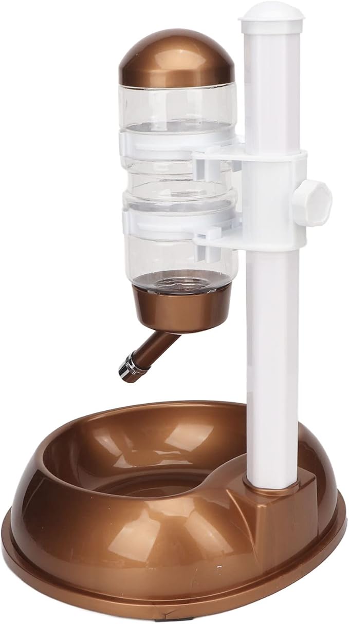 Pet Standing Water Dispenser Bowl, Portable Height Adjustable Multifunction Dog Automatic Water Food Feeder with Detachable Pole