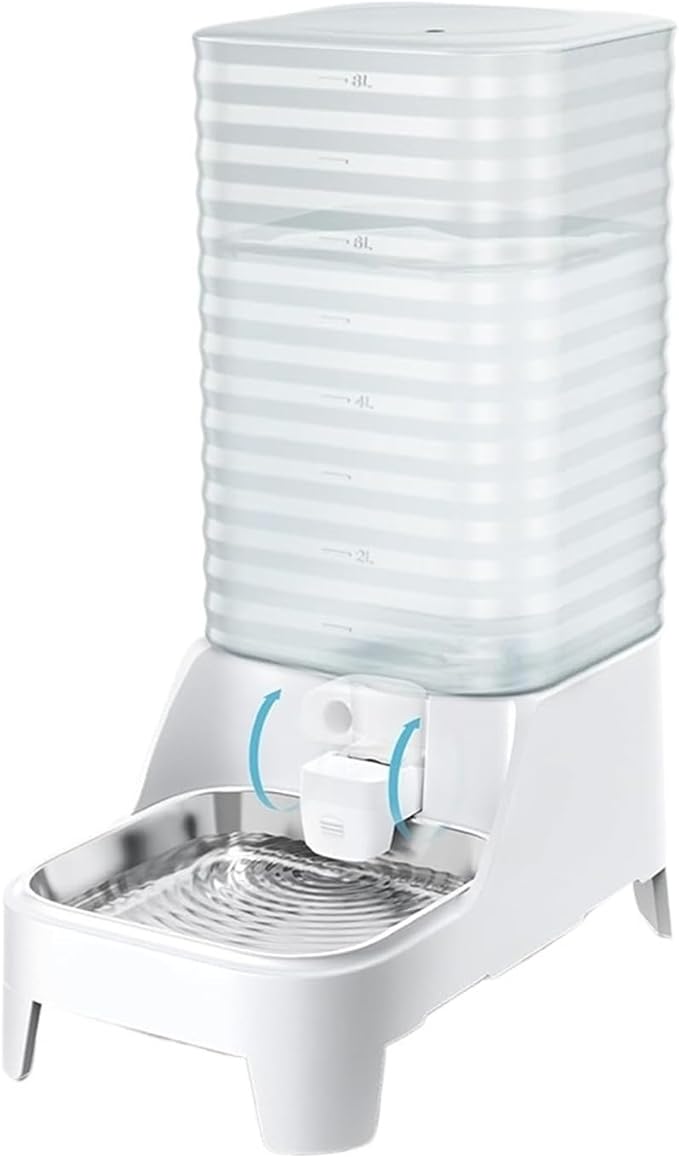 Compatible for 8L Large Automatic Pet Feeder Water Station Stainless Steel for Daily Pet Use