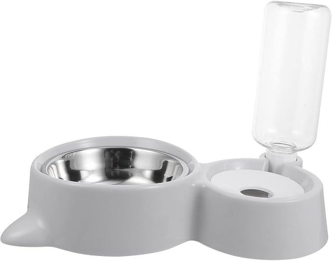 Angoily Automatic Pet Feeder Dual Bowls and Water Dispenser Leak Design for Pets Easy to Use Healthy Feeding for Dogs and Cats