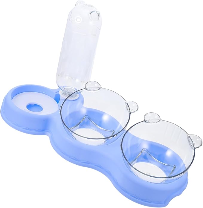 BESPORTBLE Double Design Detachable Pet Feeder Skid Dog Food and Water Bowl for Cats and Dogs Easy to Automatic Water Dispenser for Busy