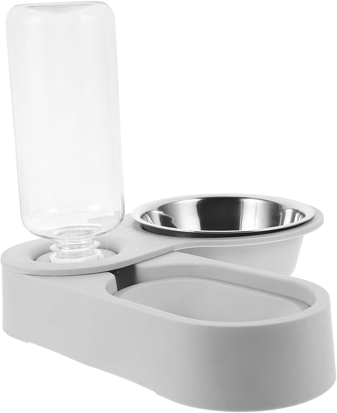 Cat Feeder and Water Dispenser Stainless Steel Raised Bowl Pet Feeder for Cats and Dogs Easy to Clean and Transport