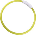 ZJchao LED Dog Collar Rechargeable Glowing Light Up Collar for Night Walks Durable Soft Silicone Necklace for Small Medium Large Dogs Yellow