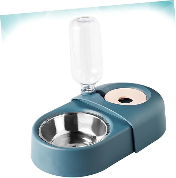 DOITOOL Automatic Drinking Bowl and Pet Feeder Blue Food and Water Bowl Spill-Proof Design Suitable for Cats and Dogs Pet Feeding Supplies
