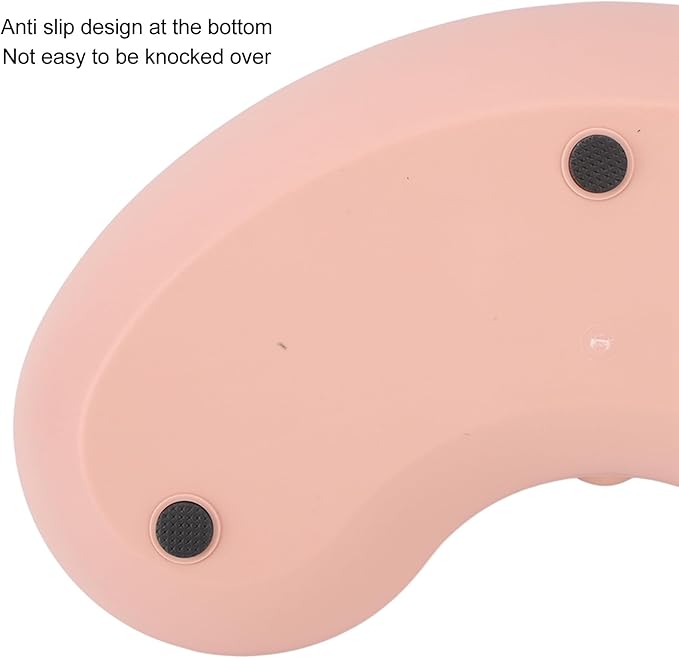 Dual Bowls 1.4L Cat Dog Water Dispenser Automatic Pets Water Food Feeder, Slant Mouth, Slip Base (Pink)