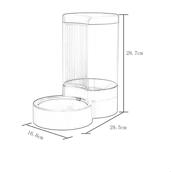 Unplugged Automatic Feeder Automatic Dog Feeder And Water Dispenser Set Gravity Self Feeding Food Waterer For Small Medium Pet Cats Dogs Kitten Puppy Pet water dispenser (Color : Red) (White)