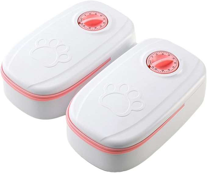 Automatic Feeder Timed Feeding 350ml Capacity Portion Control Single/Double 48 Hour Timer Dry/Wet Food Dispenser