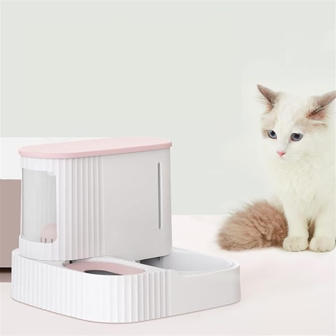Dual-Use Automatic Pet Feeder & Water Dispenser for Cats & Dogs, Non-Electric Gravity Food & Water Bowl