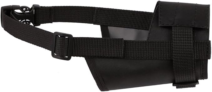 CollarDirect Nylon Dog Muzzle - Adjustable Soft Breathable Nylon Dog Mouth Guard Cover for Small, Medium and Large Dogs, Anti Chewing, Barking & Biting (2 Black, L/XL)