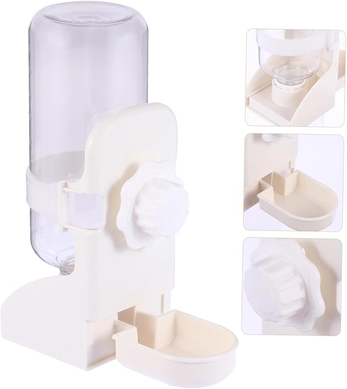 VANZACK Automatic Drinking Kettle for Pet White Water Dispenser Gravity Feeder for Cat Dog