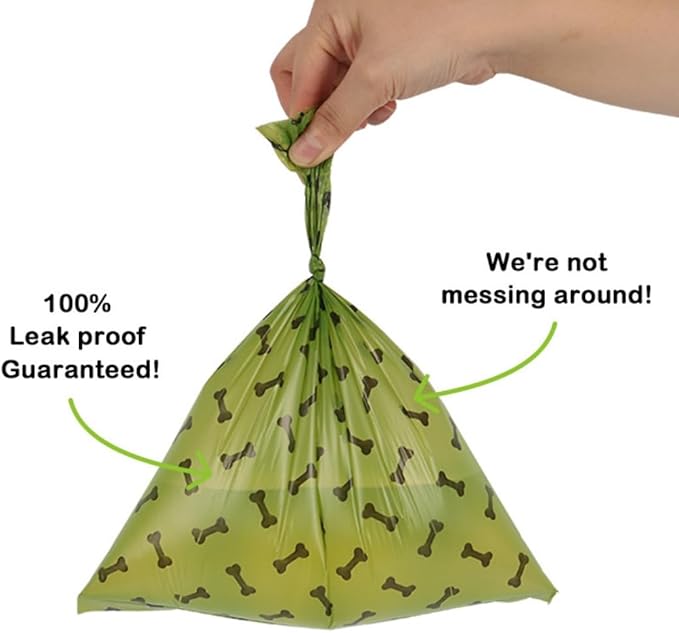 Thick & Strong Dog Poop Bags Scented, Large Capacity Leak Proof Tear Resistant Waste Bags, 6 Rolls 90 Bags for Outdoor Walking and Travel Fast Easy Cleanup (Green)