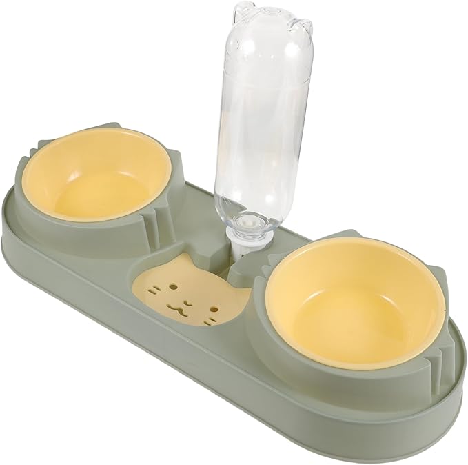 Totority Dog Food Dispenser Automatic Feeder Pet Feeding Bowl Shatter-Resistant Easy to Use Random Style