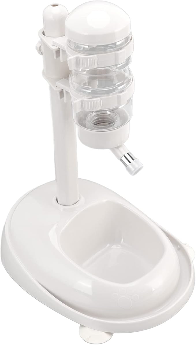 Pet Bowl Water Dispenser Automatic Prevent Slip Detachable Adjustable Dog Standing Water Food Feeder for Puppy Cat 2 in 1 Design Non Slip Base Clean Hygienic Rotatable Liftable