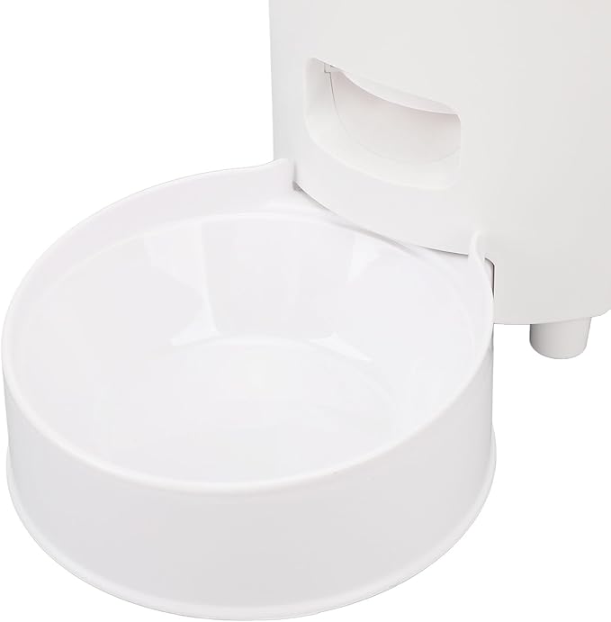 Automatic Cat Feeder 3L Large Capacity Smart Pet Food Dispenser Pet Feeding Device for Indoor Home (White Button Version)