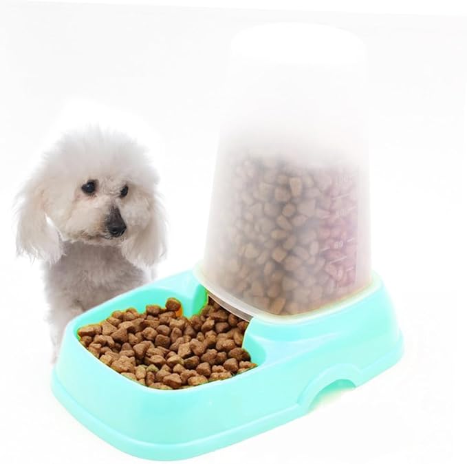 VANZACK Automatic Pet Feeder Dispenser for Dogs and Cats Easy to Clean Dispenser Sky Blue for Single Multiple Pet Households