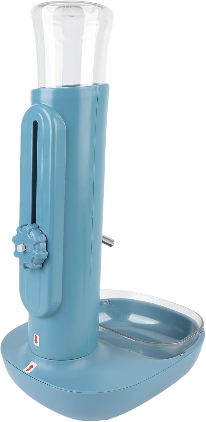 Pet Standing Water Dispenser Feeder, Automatic Height Adjustable, Blue - Portable Water and Feeder for Families with Multiple Pets. (Blue)