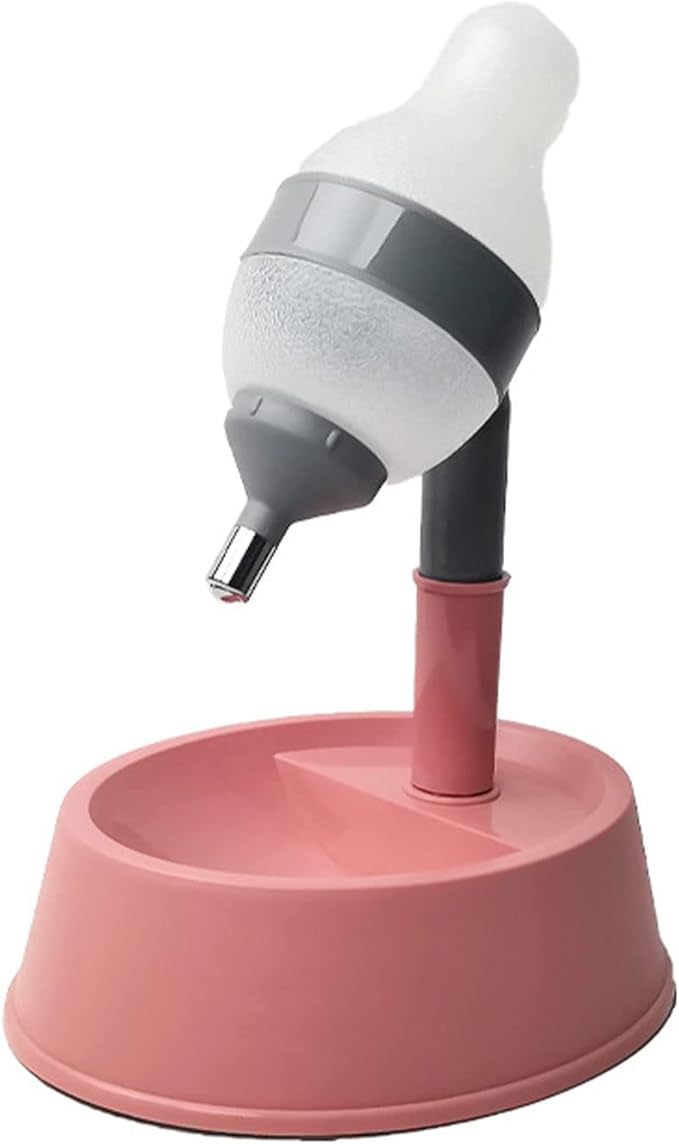 Pet Standing Water Dispenser Cat Dog Standing Bowl with Detachable Pole Automatically Feeding Water Height Adjustable (A)