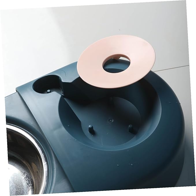 TOYANDONA Automatic Dog Feeder and Water Bowl Spill-Proof Blue Pet Feeding Basin for Cats and Dogs, Anti-tip Food and Water Dish Suitable for Home Use