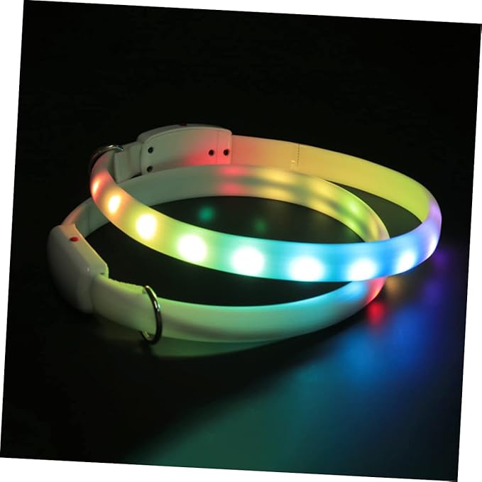 NOLITOY Rechargeable Dog Collar Led Lights Reflective Luminous Collar for Pets