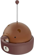 Pet Food Dispenser Interactive Training for Cats and Dogs Feeding Device, Self Soothing and Soothing Sound Toy (Brown)