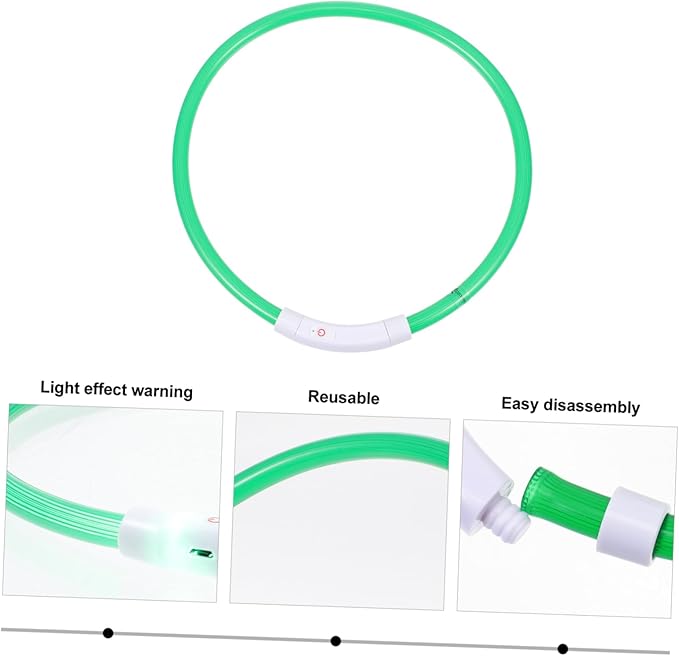 Sosoport Led Dog Collar USB Charging Fashionable Pet Accessory Night Visibility Collar
