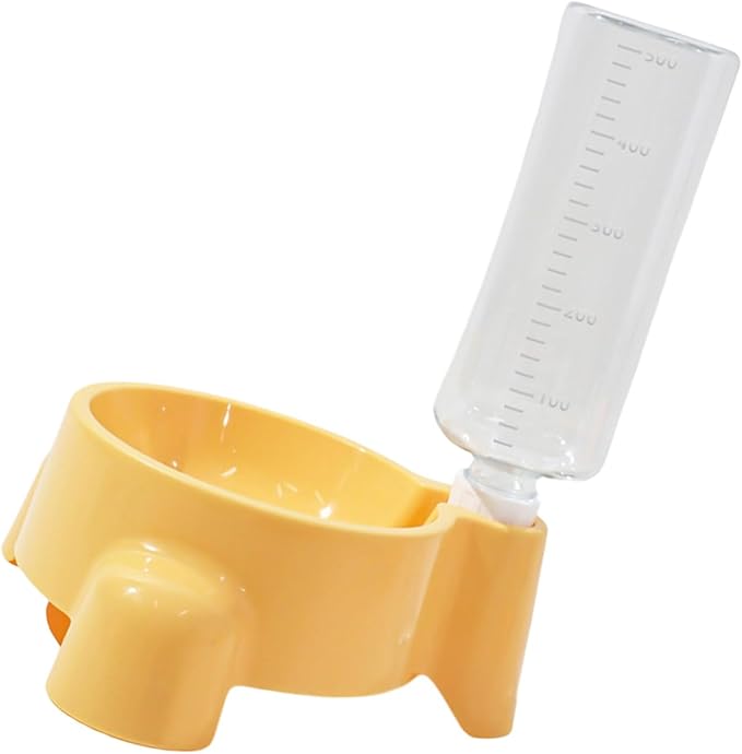 Elevated Pet Feeders with Removable Bottle 500ml Automatic Water Dispenser Cat Dogs