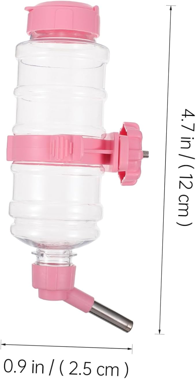 HANABASS Automatic Pet Water Feeder 473ml Capacity Pink Rabbit Cat Drink Dispenser