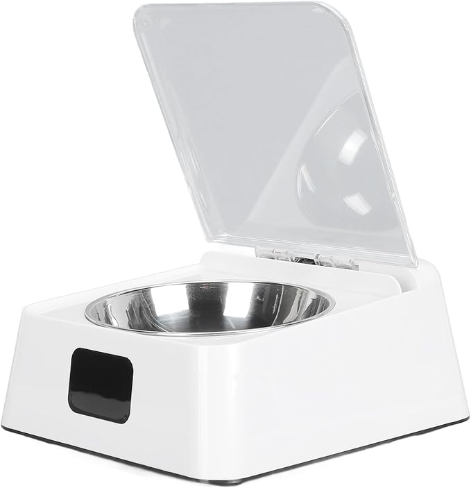 Automatic Cat Feeder with Infrared Sensor Cover Removable Bowl Battery Powered Intelligent Automatic Opening Lid Dog Feeder