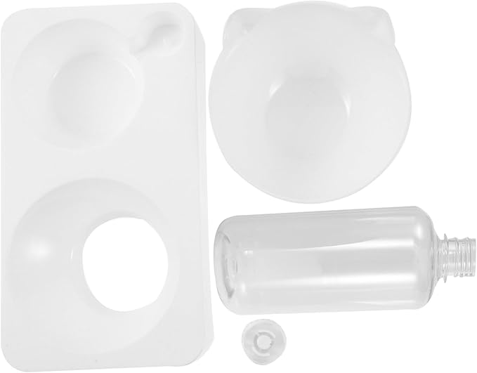 SUPVOX Pet Accessory Set 500ml Automatic Water Bowl Dispenser Dog Waterer Slow Feeding Bowl White Easy Random Style