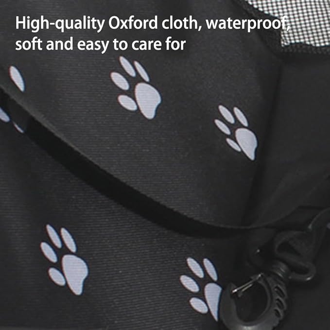 Pet Car Seat for Skoda Scala 2018 2019 2020 2021 2022 2023 2024 2025 Dog Car Seat with Leash Portable Dog Bed for Car Washable Foldable Car Pet Bag,Black and Pink