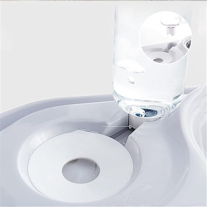 Automatic Pet Drinking Water Bottle Dog Cats Feeder Bowl Dog Food Feeder Double Dog Bowl Will Not MouthHair Get Wet (Color : Blue) (Pink)