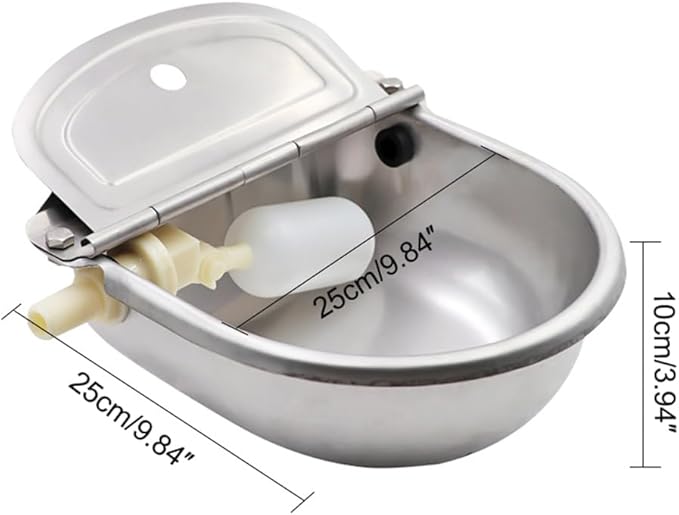 YUEWO Automatic Drinking Fountain for Dogs 304 Stainless Steel Float Type Livestock Automatic Drinking Water Equipment