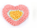 Heart-Shaped Rose Snuffle Mat for Dogs and Cats, Washable Pet Nose Work Mat, Interactive Feeding Mat to Relieve Boredom and Stress (V1)