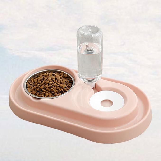 BESPORTBLE Dual-use Dog Cat Automatic Water Filling Bowl Plastic Stainless Steel Easy Clean No Odor Health Safety