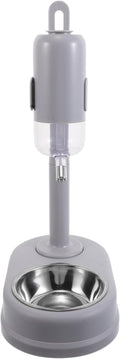 GALPADA Pet Feeder Station and Automatic Water Dispenser Bowl Stainless Steel Dual-Layer Pet Food Fountain Feeder Suitable for Cats and Dogs Cage Hanging Use