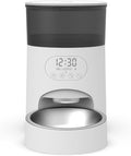 Pet Feeder 2-Pack Automatic Feeder Touch Button Type 4l Smart Pet Feeder Timed Quantitative Pet Supplies Compatible with Cats and Dogs White Pets Supplies