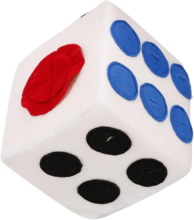 BESPORTBLE Funny Dog Plush Dice for Pets Interactive Sniffing Training Plush Creative for Dog Nosework and Play Soft Durable Pet for Puppy Enrichment