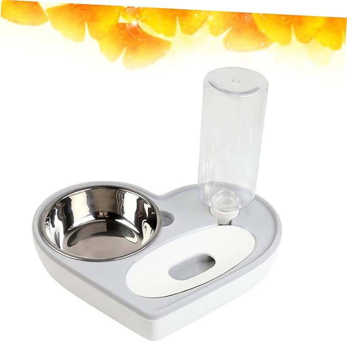 BESPORTBLE Dog Water Bowl Dispenser Auto Pet Drinking Supplies Heart Shaped Bowl Non-Slip Pet Water Feeder Cat Dog