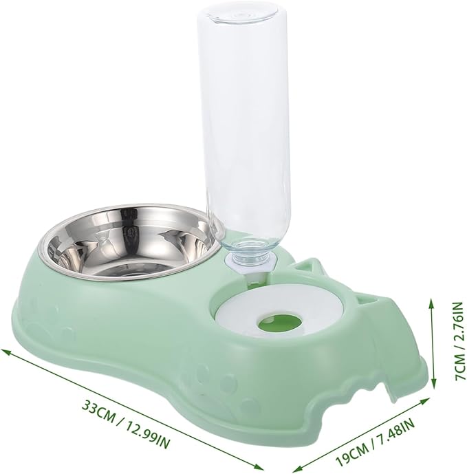 1Set Automatic Pet Feeder Dual Feeding Bowl for Dogs and Cats Pet Water and Food Dispenser Design for Hassle Feeding