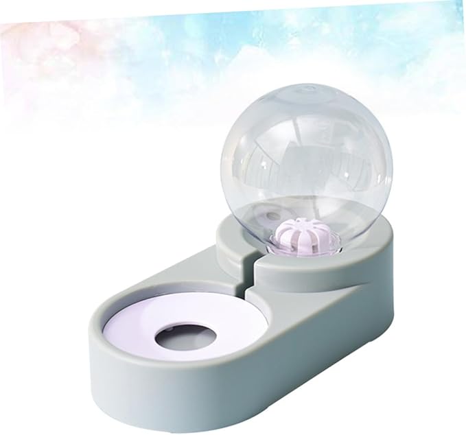 Sosoport Creative Double Bowl Automatic Pet Water Feeder Safe Smooth Dog and Cat Drinking Tool for Home and Pet Shop Use Convenient Without Stainless Steel Basin
