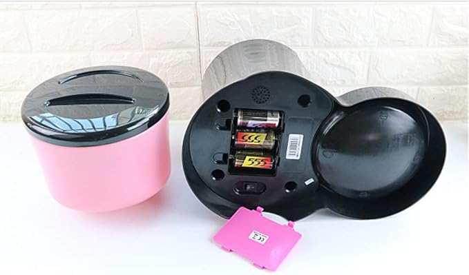 Pink pet cat and Dog Timing quantitative Intelligent Feeder Automatic Feeder 4 Meals can be Recorded Bowl Food Dispenser Large Capacity