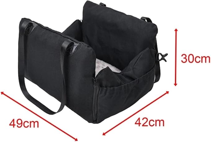 Dog Car Seat Nest Sofa Pet Travel Car Seat Durable Pet Carrier Bed Removable Cushion Pet Booster Seat For Small Medium Dogs(Gray)