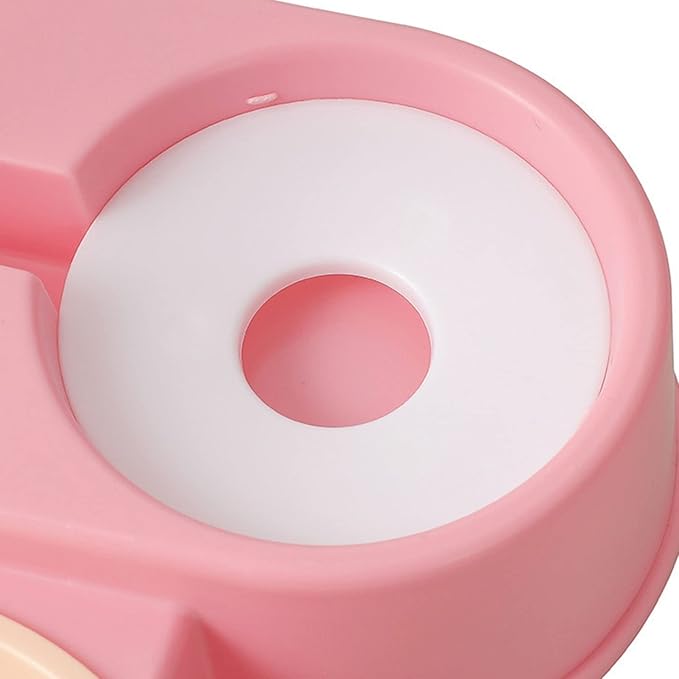 Dog Cat Bowls Pets Water and Food Bowl Set,Gravity Water Flow No Spills Durable Safe Anti Overturning Automatic Drinking,for Small or Medium Size Dogs Cats Pink