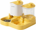 Automatic Dog Cat Water Dispenser Gravity Feeder Set, Pack of 2, Small, 6-Pound Food Capacity