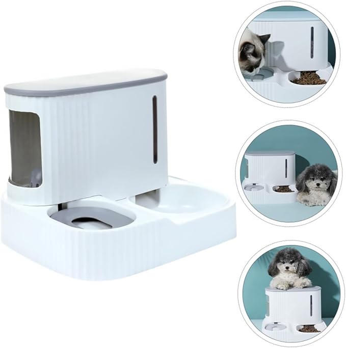 Pet Automatic Water Dispenser Detachable Bowl Food-Grade Water Bottle Dual-use Feeder for Dogs and Cats Easy to Random