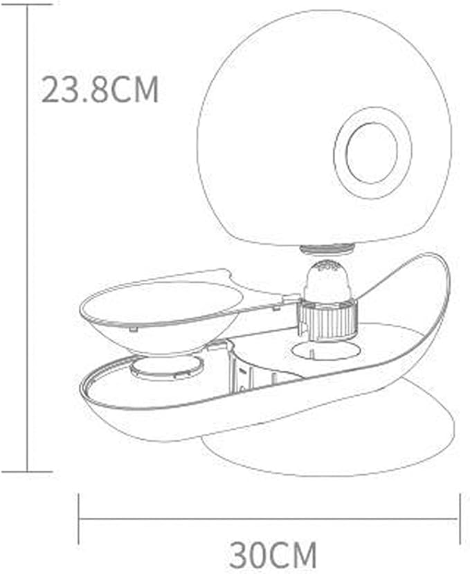 Pet Water Dispenser, Automatic Water Refilling Large 2.8L Capacity Wireless Bowl with Purify Water Quality Floating Base for Dogs Cats Small Medium Pets