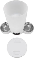 Automatic Pet Feeder, Intelligent Control 5L Double Bowl Stainless Steel Pet Feeder with Food Storage Bin USB Power Supply for Scheduling Suitable for Multiple Pets