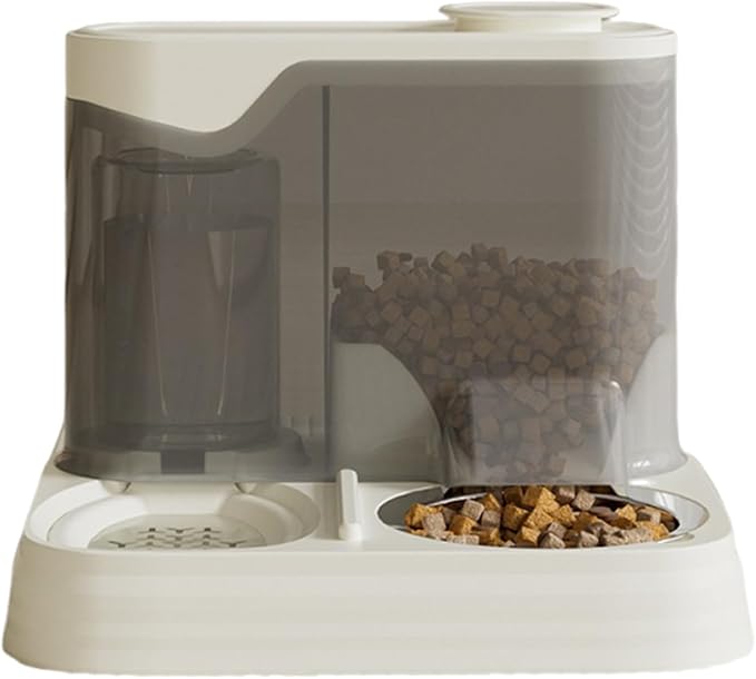 Automatic Dog Feeder – Travel Pet Food Bowl, Splash-Proof Puppy Water Dispenser | Multi-Pet Households Self Feeding Station, 2-in-1 Food Water Container for Apartment and Vacation Use