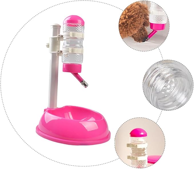 Pet Waterer Dog Food Holder Automatic Feeder Ball Large Capacity Non-Slip Base Sturdy PVC Pp Construction