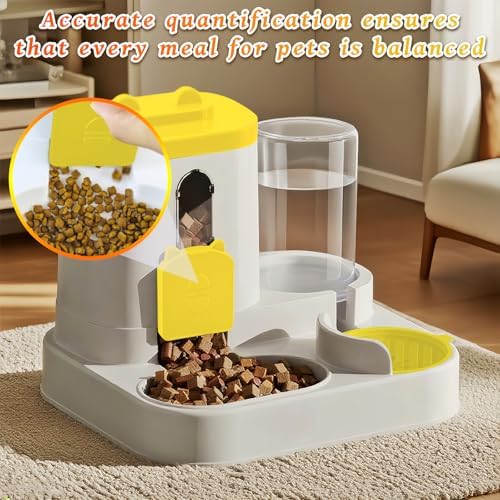 Automatic Pet Feeder & Water Dispenser Set for Dogs & Cats, Large Capacity Food & Water Station, Ideal for All Pets – Black Color