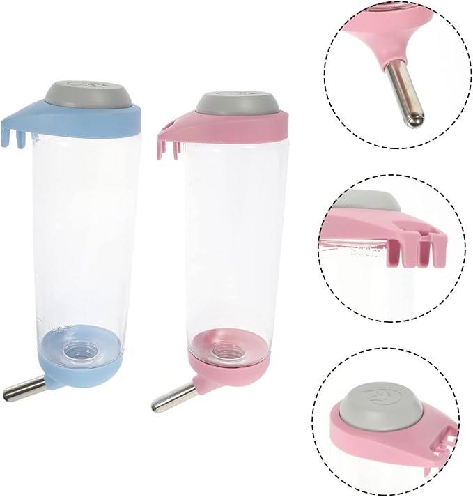 2pcs Pet Water Bottle Automatic Dog Cat Feeder Water Dispenser Pet Feeding Tool Cage Accessories